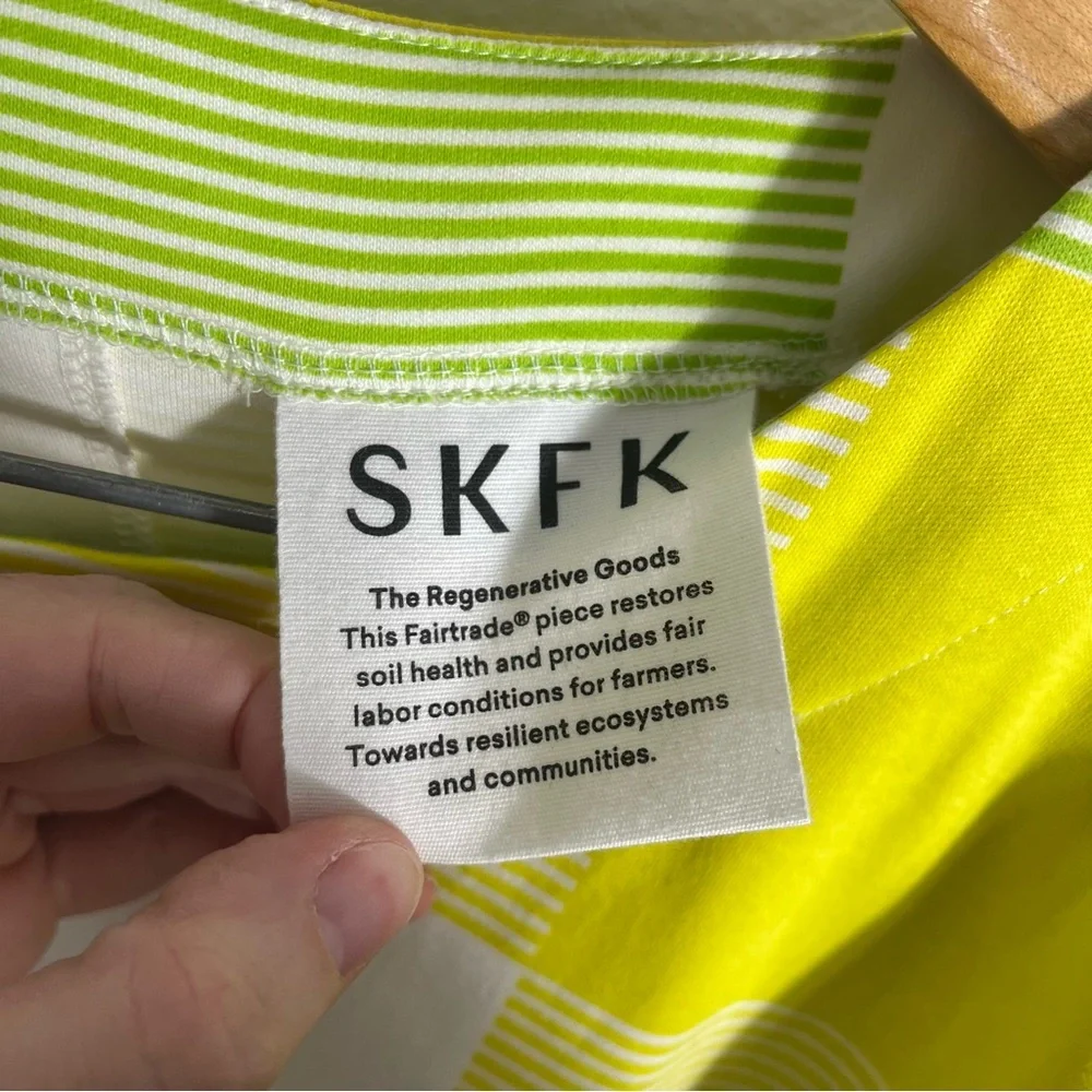 SKFK‎ Iris Neon Checkered Maxi Shirt Dress